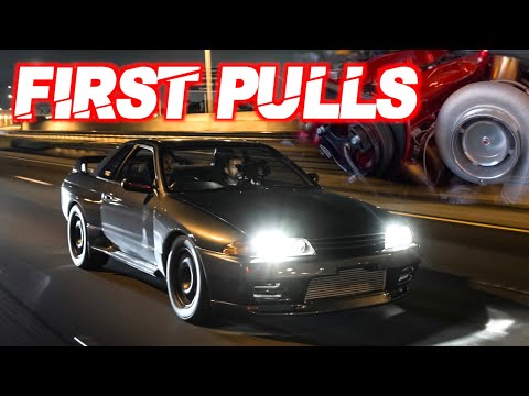 Skyline R32 GTR AWD 3.2L Stroker FIRST FULL PULLS! (BOOST HITS HARD!)