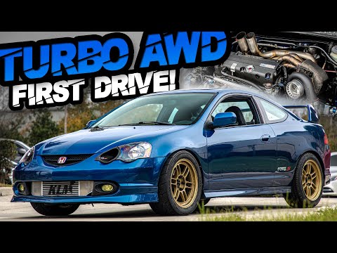 AWD RSX is COMPLETE! FIRST DRIVE AWD Turbo Honda K-series (Will it Still Spin?)