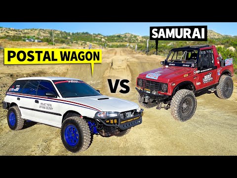 400hp Subaru Legacy Mail Wagon vs Suzuki Samurai Race Truck // THIS vs THAT Off-Road