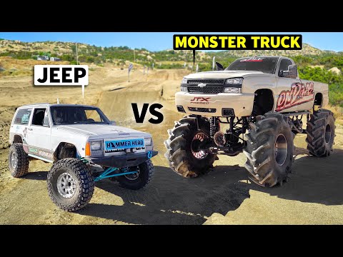 Beto OnDGas Duramax Monster Truck vs Blake Wilkey's Hammerhead Jeep XJ // THIS vs THAT Off-Road