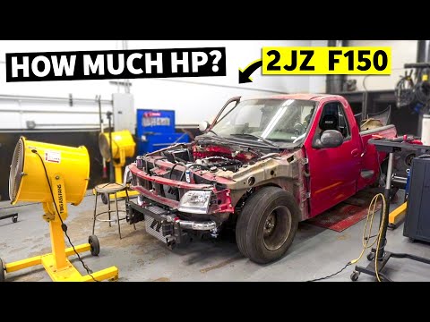 Lord Frightening (Our 2JZ Swapped Ford F-150) RUNS! Dyno Session and… Backwards Wheels?