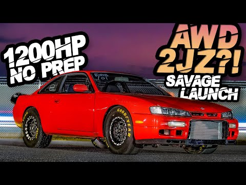 1200HP AWD 2JZ 240SX vs 1200HP 632ci All Motor Big Block V8 Camaro (No Prep Race)