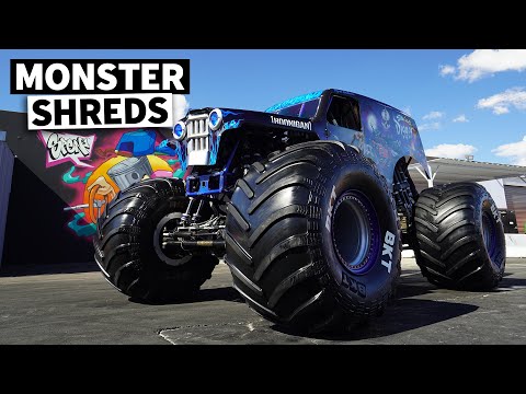 12,000lb Monster Jam Truck SHREDS Tire Slayer Studios! // Build Breakdown