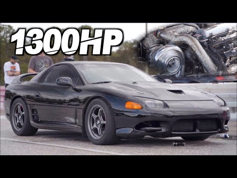 BADDEST 3000GT VR4 on the Planet!(1300HP 50PSI of BOOST) + 1000HP Stick Shift Mustang DOES WORK!