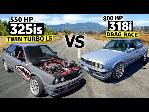 3 Series Bimmer Battle! Twin Turbo LS Drifter vs 800hp Daily Driver // THIS vs THAT