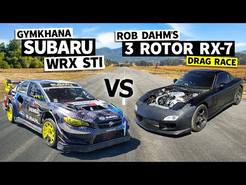 Rob Dahm’s 1,000hp 3 Rotor RX-7 vs. Travis Pastrana’s Gymkhana 2020 Subaru STI // Flying Finish