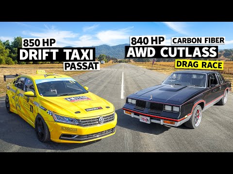 AWD Swapped, Turbo V8 Cutlass vs. Tanner Foust’s 850hp Drift Taxi // This vs. That