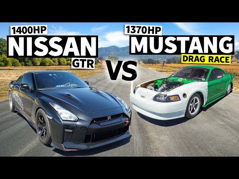 Dancing Dan Rue’s 1400hp R35 GTR vs 1370hp Ford Mustang! //This VS That