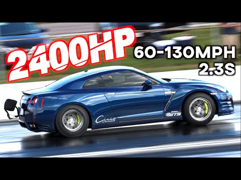 2400HP Street GTR Pulls 60-130MPH in 2.3s! 