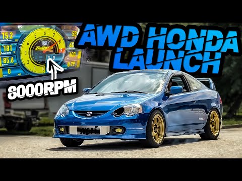 AWD Honda 8000RPM Anti-Lag Launch! It's Crazy Fast (We EXPLODED the Transfer Case)