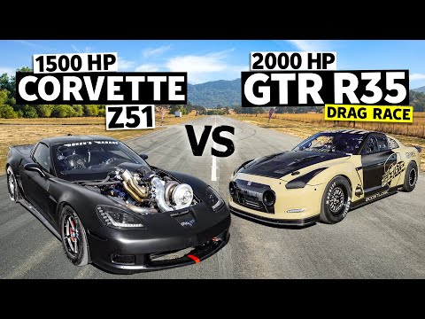 3,500hp Drag Race… R35 GT-R vs. C7 Corvette, 7 Second Showdown! // This vs. That