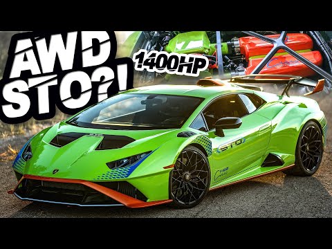 1400HP AWD Huracan STO + 1300HP Porsche RIPS 8 SECOND 1/4 MILE!