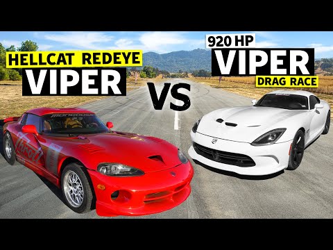 Hellcat Redeye Swapped Viper Drag Races “Stock” 920hp Viper GTC// THIS vs THAT