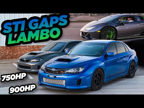 750HP Subaru STI GAPS Huracan Evo on the Street! + 900HP STI Neck Snapping Backroad Launch