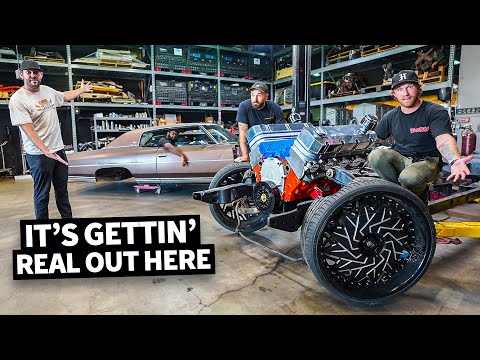 Donk Gets its Big Block eBay Crate Motor “Dropped in”, and We Box the Frame