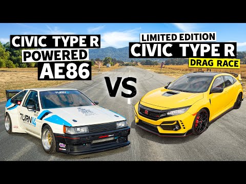 K20C Turbo Swapped AE86 vs. a 2021 Civic Type R. Same Engine, Two Ways! // This vs. That