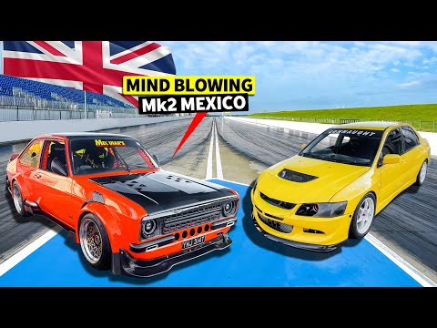 Holy Grail Ford Escort RS Mexico Drag Races 700hp Mitsubishi Evo VIII