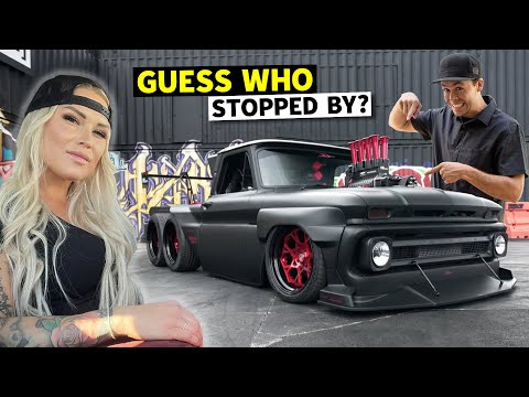 900hp Supercharged 6 Wheel Chevy C10 Gets WILD in our Yard!