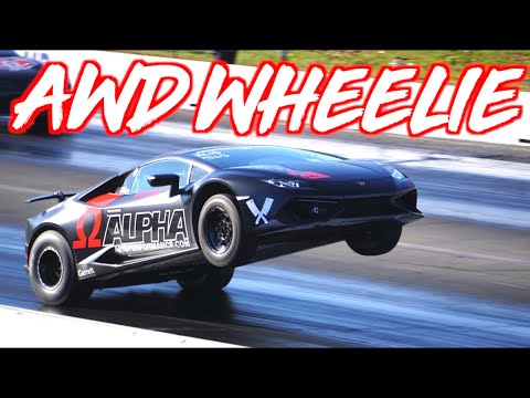 1800HP Lambo Pulls INSANE AWD WHEELIE! (CRAZIEST DRAG LAMBO WE'VE EVER FILMED)