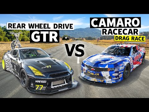 Coco Zurita’s RWD R35 GT-R Roll Races Michele Abbate's Trans-Am Series Racecar // This vs. That