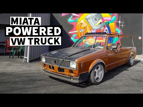 VW Rabbit + Mazda Miata Drivetrain = The Perfect Missile Truck!  // Build Breakdown