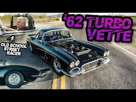 40 Years Street Racing his '62 Turbo Corvette! (ROWDY Backroad Launches with an OG Street Racer)