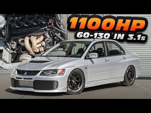 FASTEST Street Evo in the World?! 60-130MPH in 3.1s (1100HP Evo Giveaway)