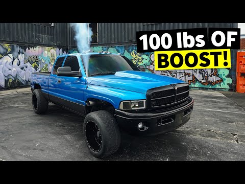 1100hp and 100lbs of Boost on a Cummins Turbo Diesel Dodge Ram!!