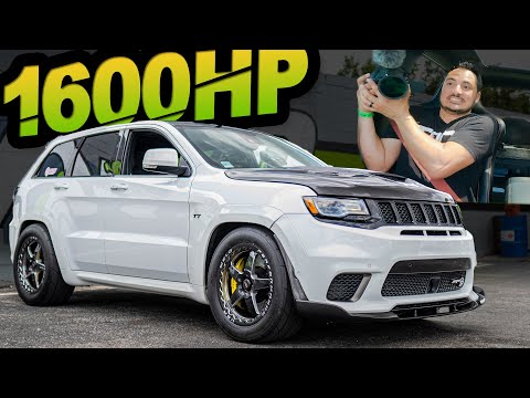 1600HP Jeep Trackhawk is MENTAL! TWIN TURBO AWD PAVEMENT KILLER