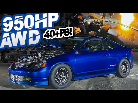 950HP AWD K24 RSX 40+PSI IMPRESSIVE RESULTS! (Until it All Went WRONG)