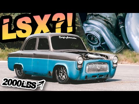 TINY CAR HUGE TURBO V8 - IT'S SCARY FAST! (2000LB British Family Sedan From HELL)