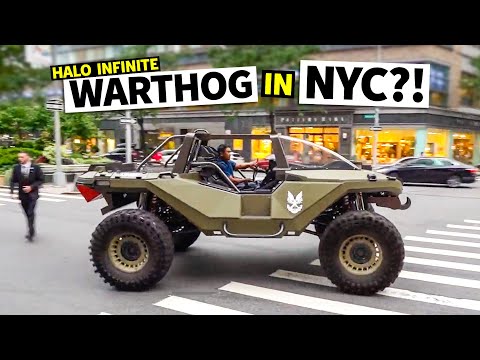 1,000HP Halo Warthog VS Time Square New York!