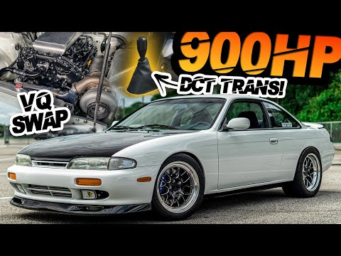 900HP Nissan S14 VQ35HR Swap with DCT Trans! VS ZR1 | Tesla Plaid | BMW S1000RR | GT500)