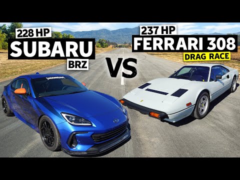 2022 Subaru BRZ Drag Races Ferrari 308 // THIS vs THAT