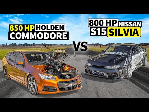 THIS vs THAT Down Under! 850hp Holden VF Commodore Burnout Monster vs ...