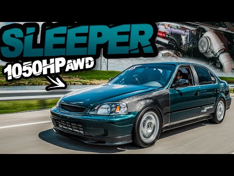 1050HP 4 Door Turbo AWD Honda - The Ultimate SLEEPER Civic is Back! (TRC AWD Honda Project?!)