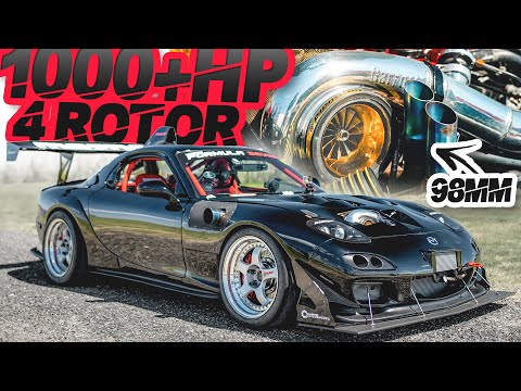 Turbo 4 Rotor RX7 SOUNDS INCREDIBLE! 1000+HP STREET LEGAL Mazda is BRUTAL (Revs to The MOON!)