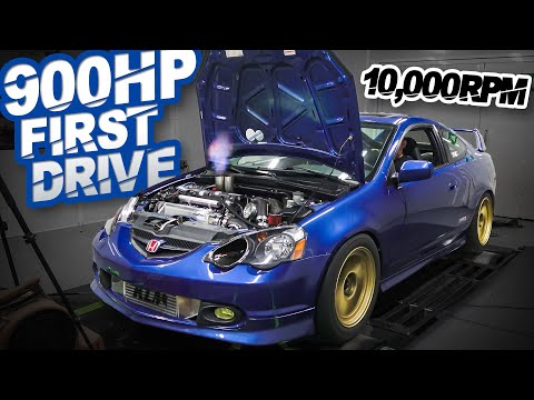 900HP AWD K24 RSX FIRST DRIVE! (10,000RPM Pulls with 2.2L Destroker)