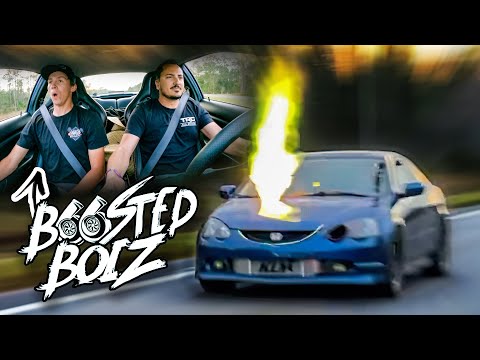 Boosted Boiz Kyle Drives my 1000HP DC5 RSX ON THE STREET & Brent PFI Speed Ride Along!