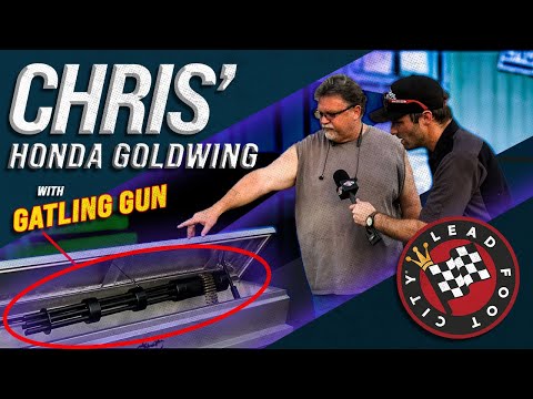 2018 Honda Goldwing with a Casket Gatling Gun!