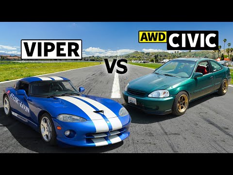 AWD Sleeper Civic vs 2nd Gen Viper // THIS vs THAT