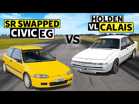 SR20-swapped Honda Civic EG vs RB30-swapped Holden Calais // THIS vs THAT Down Under