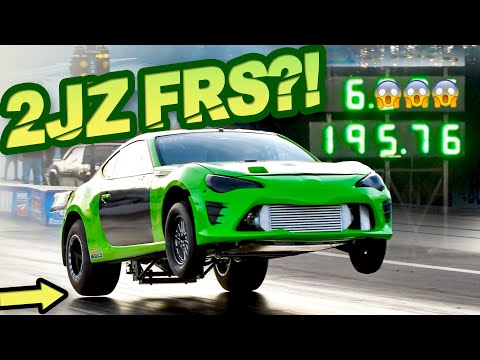 1800HP 2JZ FRS Pulls INSANE Wheelie! (Craziest Scion FRS Ever?!)